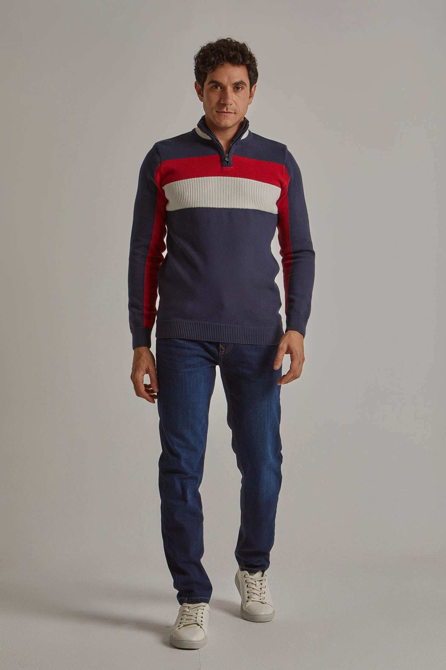 Men Regular Fit Pullover - Navy