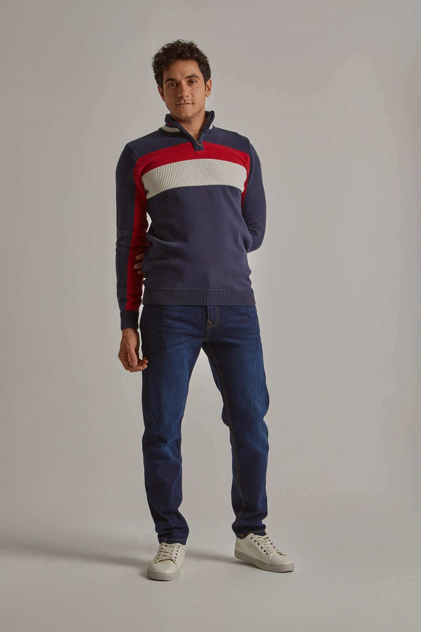 Men Regular Fit Pullover - Navy