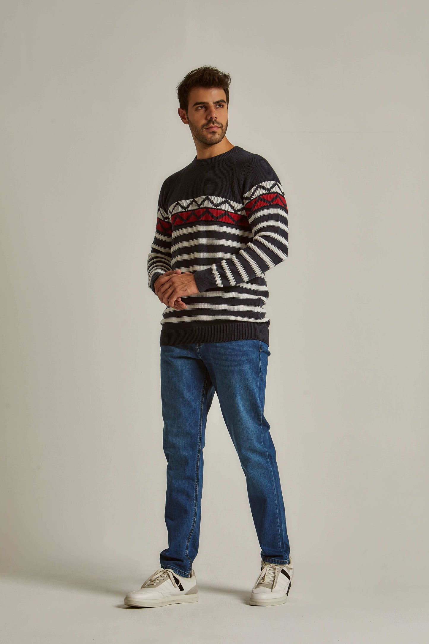 Men Regular Fit Pullover - Navy