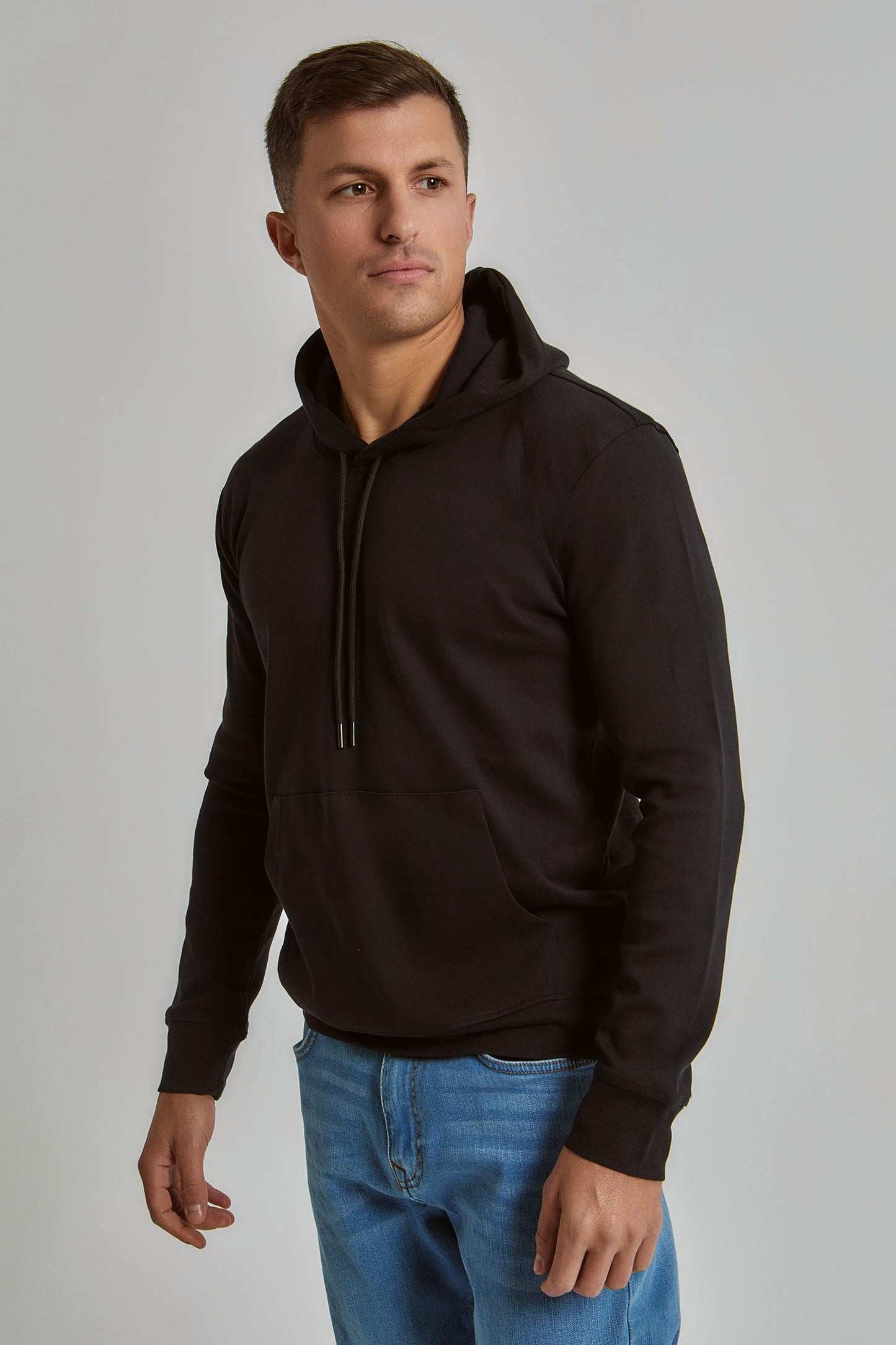 Men Regular Fit Sweat Shirt - Black