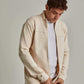 Men Regular Fit Sweat Jacket - Brown