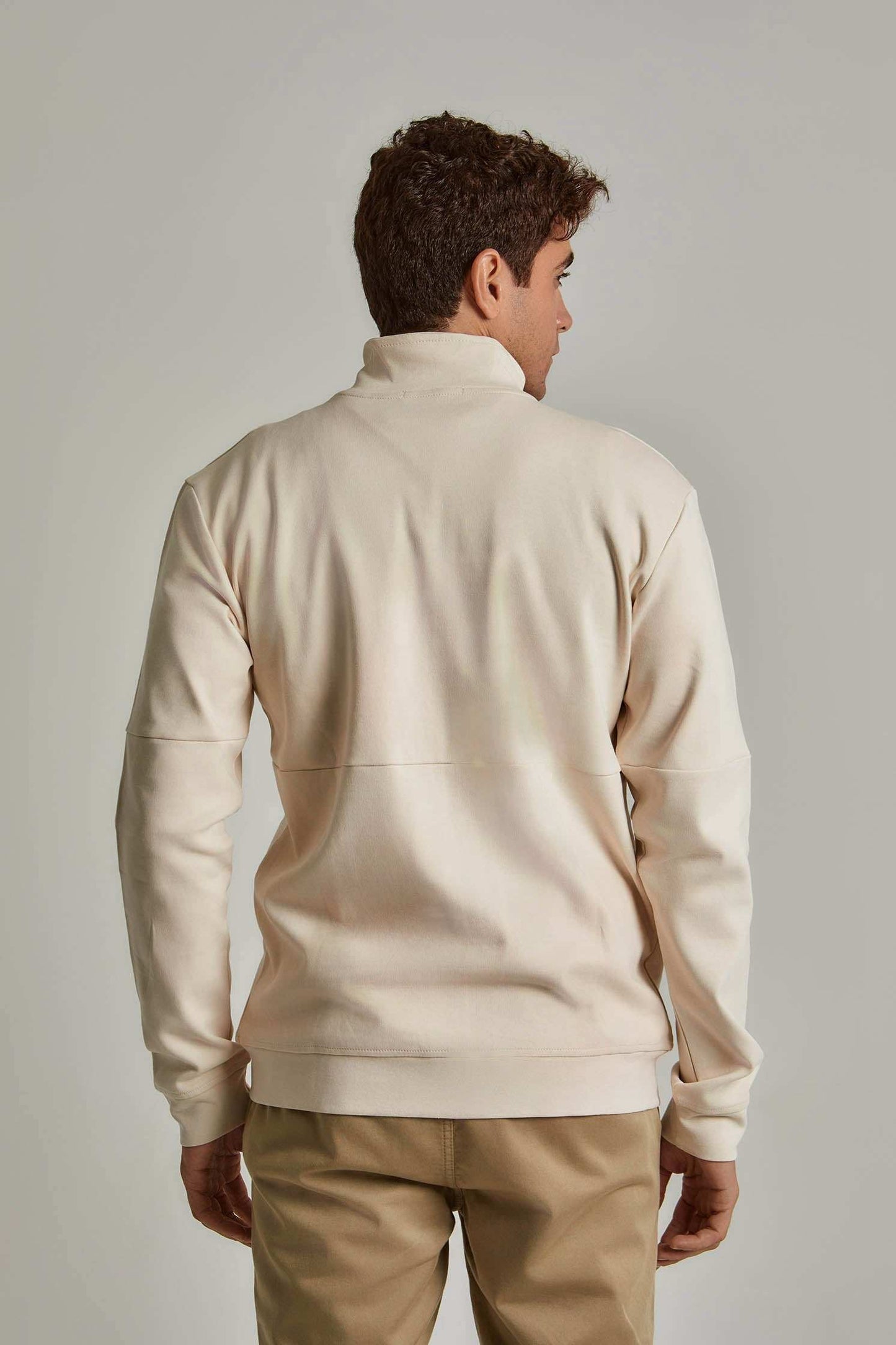 Men Regular Fit Sweat Jacket - Brown