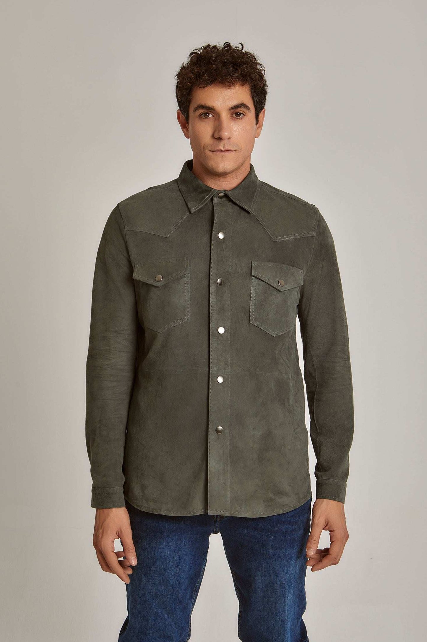 Men Regular Fit Over Shirt - Brown