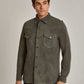 Men Regular Fit Over Shirt - Brown