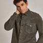 Men Regular Fit Over Shirt - Brown