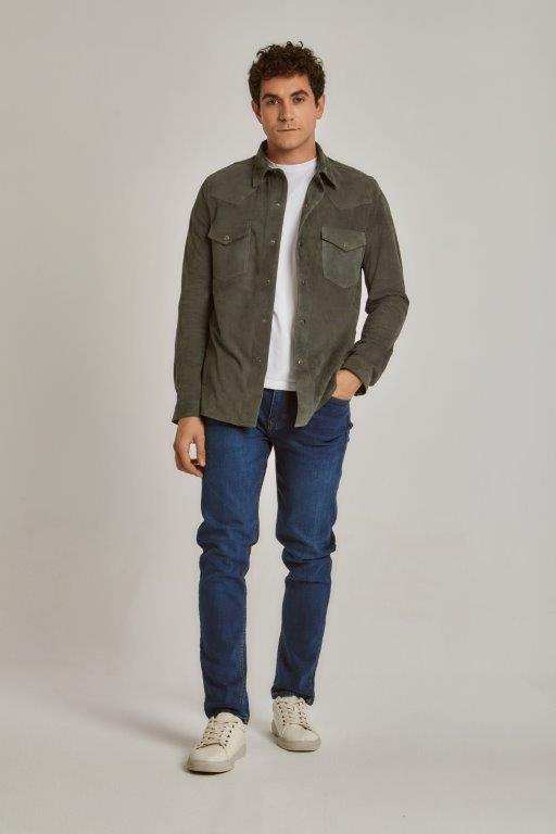 Men Regular Fit Over Shirt - Brown