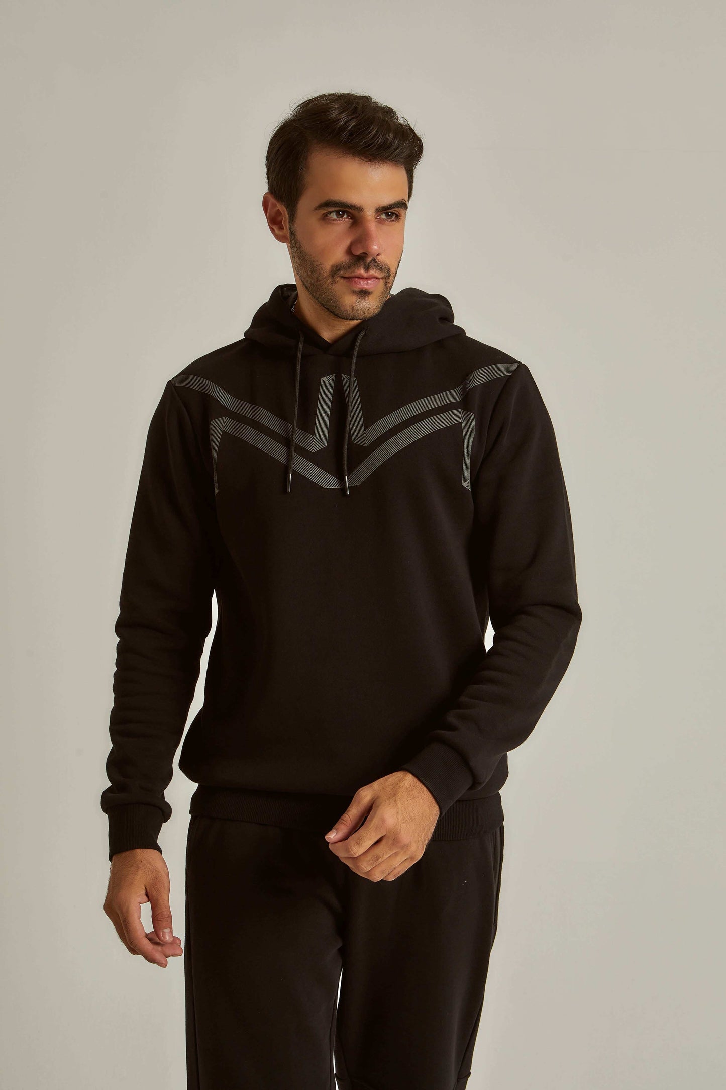 Men Regular Fit Sweat Shirt - Black