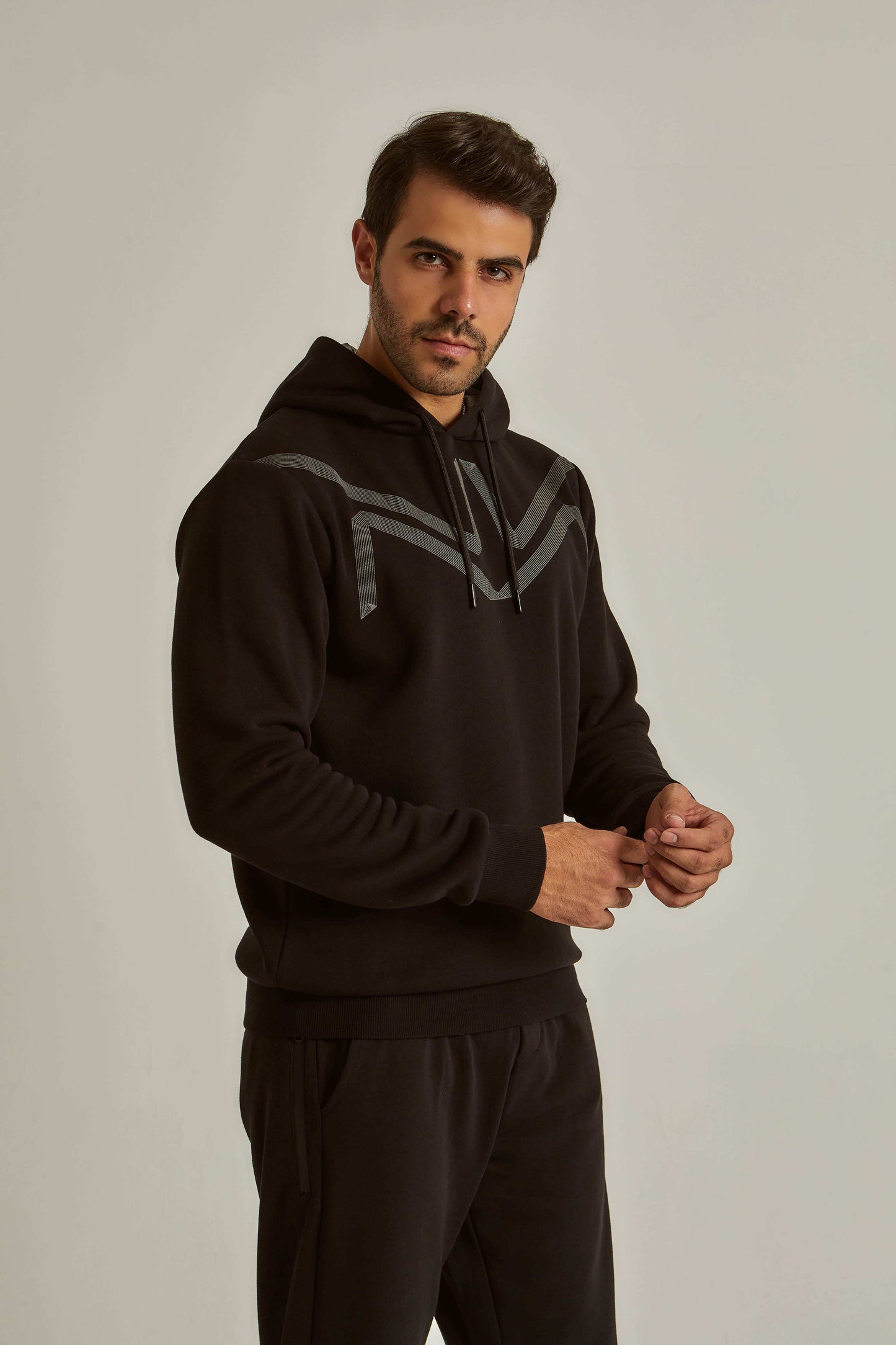 Men Regular Fit Sweat Shirt - Black