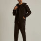 Men Regular Fit Sweat Jacket - Black
