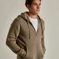 Men Slim Fit Sweat Jacket - Brown