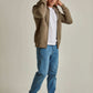 Men Slim Fit Sweat Jacket - Brown