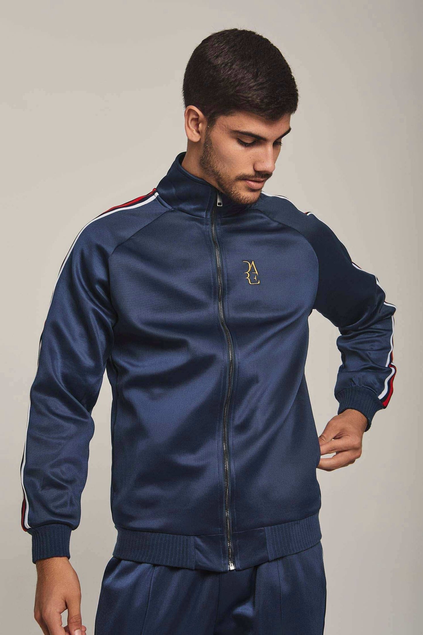 Men Regular Fit Sweat Jacket - Blue