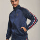 Men Regular Fit Sweat Jacket - Blue