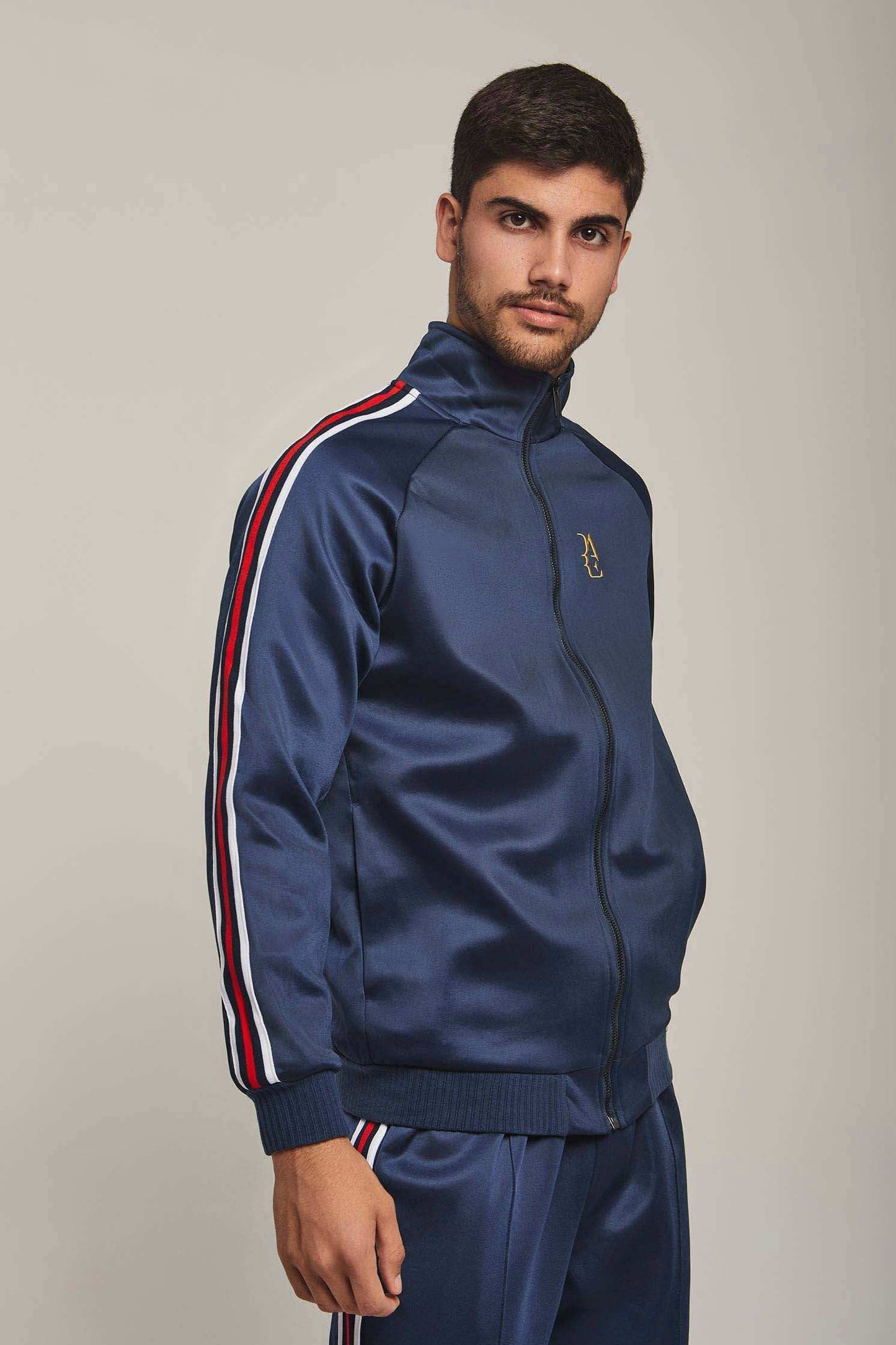 Men Regular Fit Sweat Jacket - Blue
