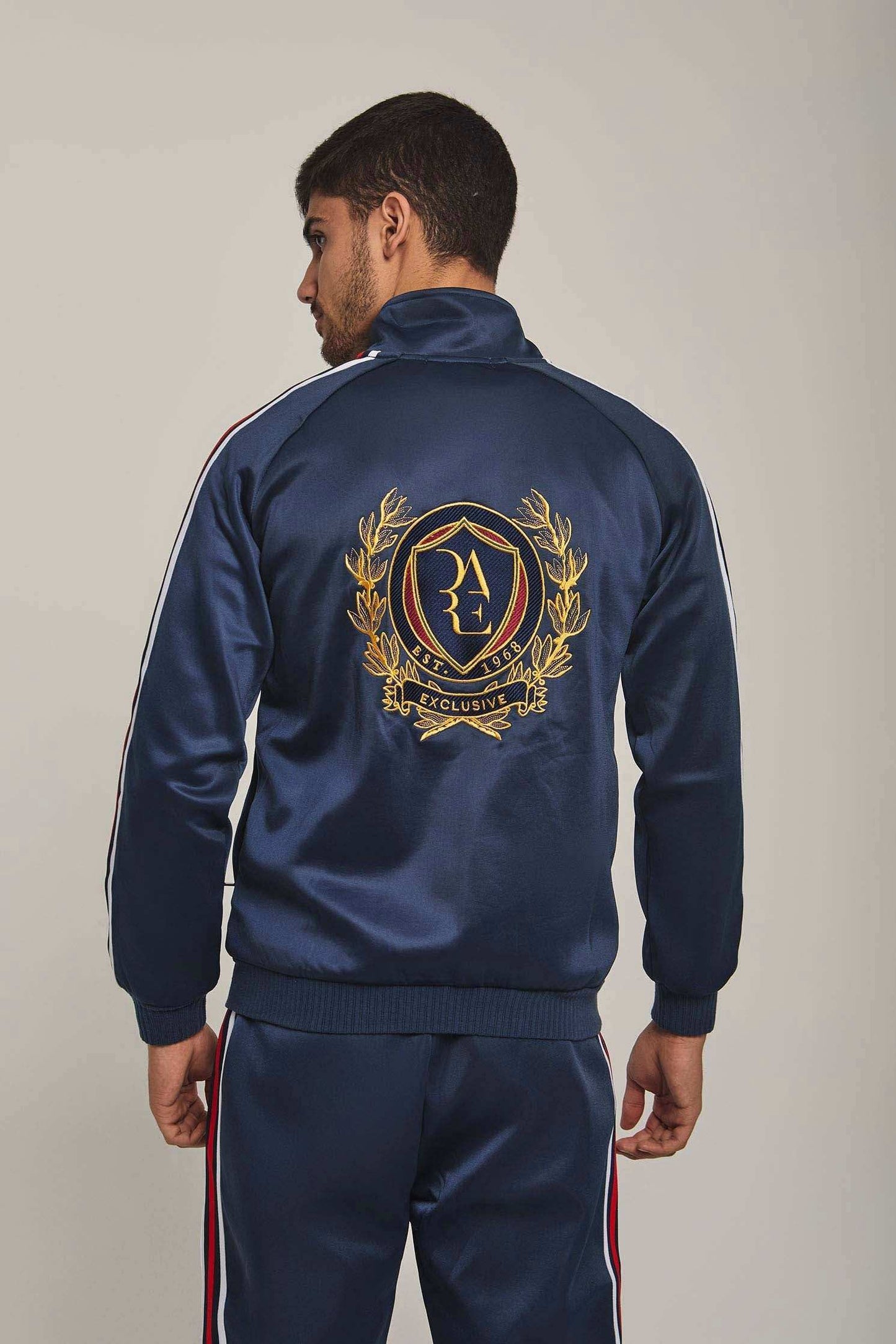 Men Regular Fit Sweat Jacket - Blue