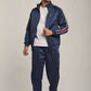 Men Regular Fit Sweat Jacket - Blue
