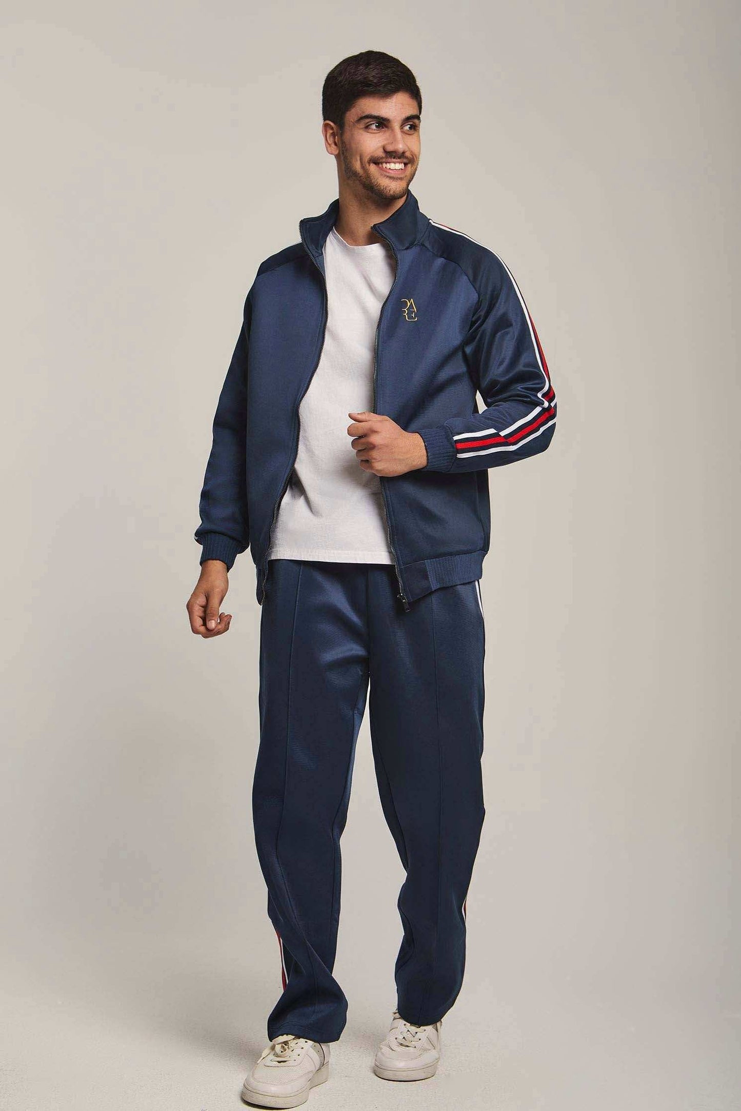 Men Regular Fit Sweat Jacket - Blue