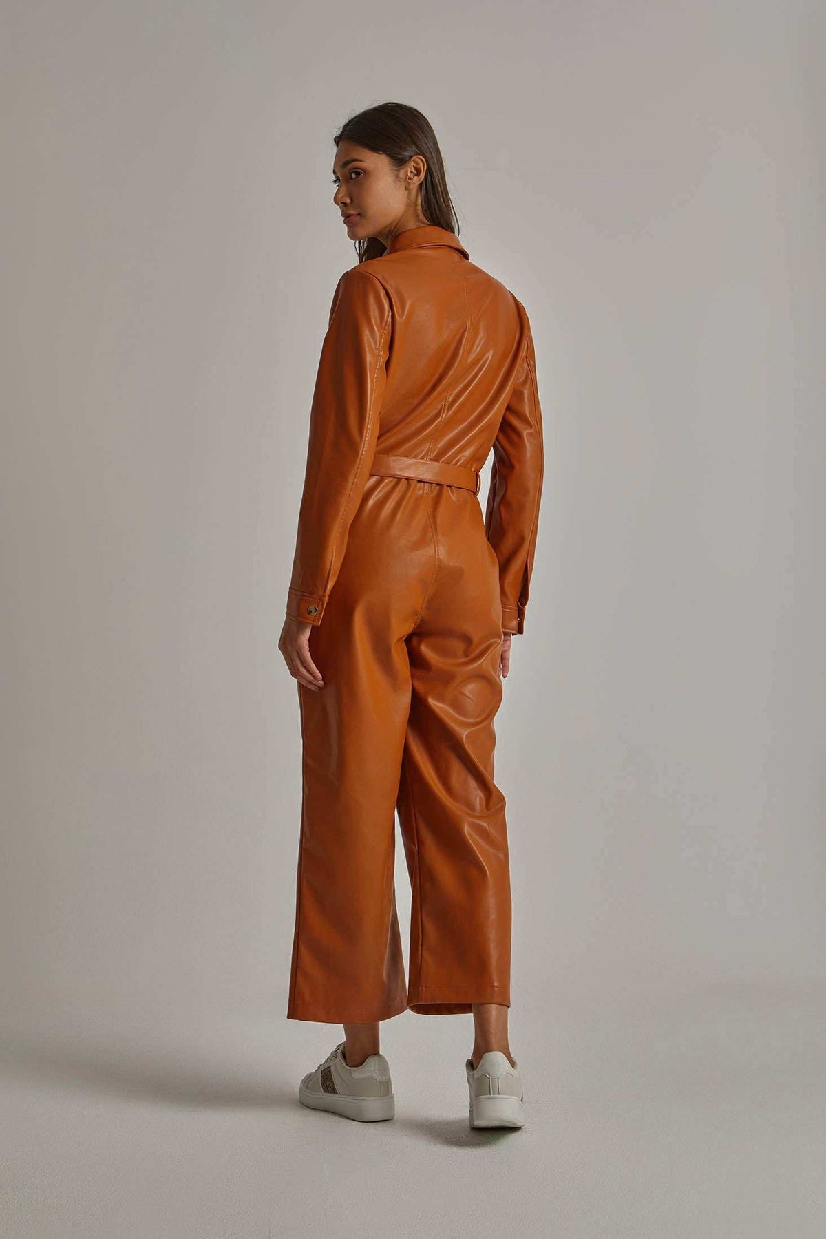 Women Regular Fit Jumpsuit - Brown