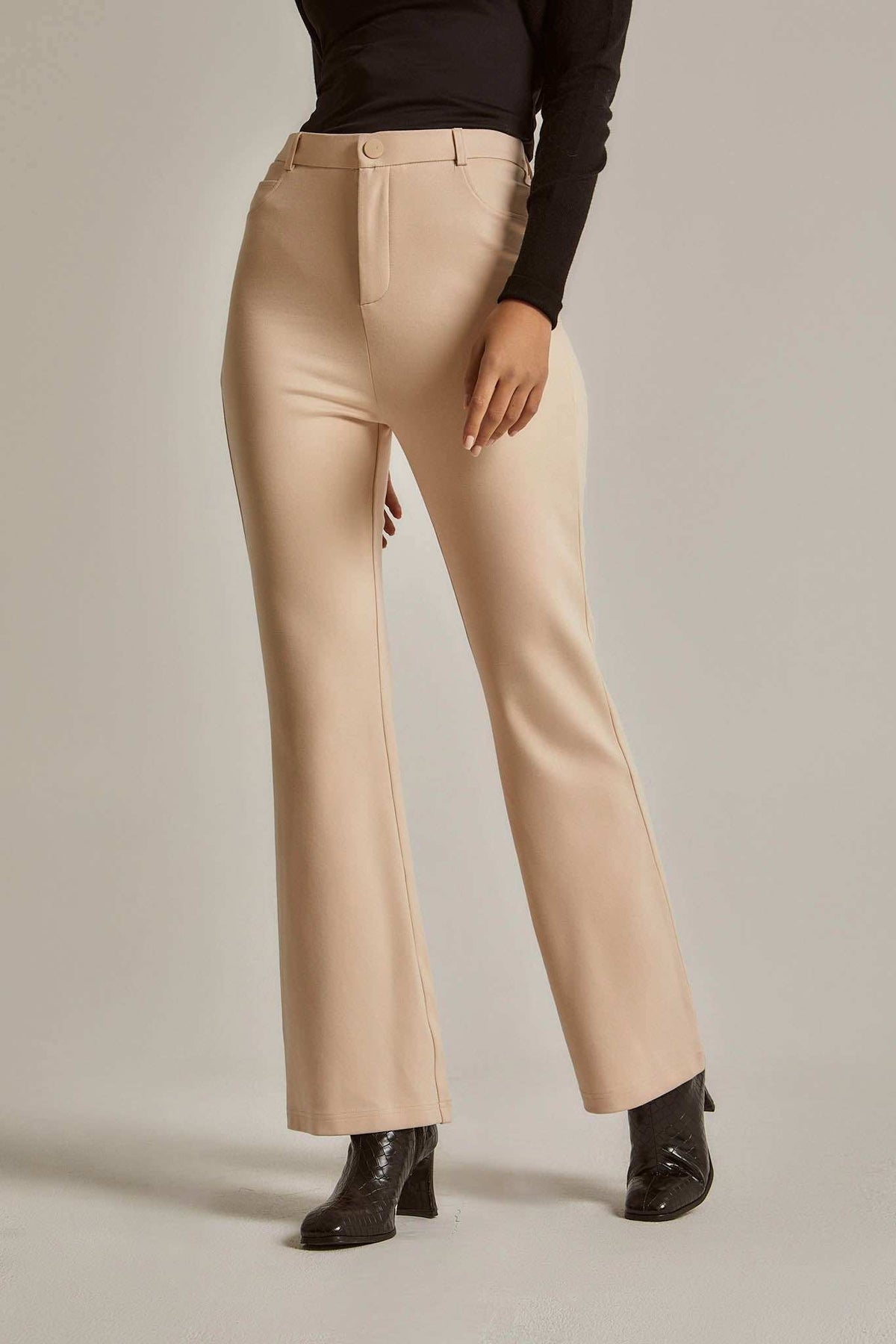 Women Regular Fit Pant - Beige