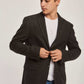 Men Regular Fit Blazer - Brown