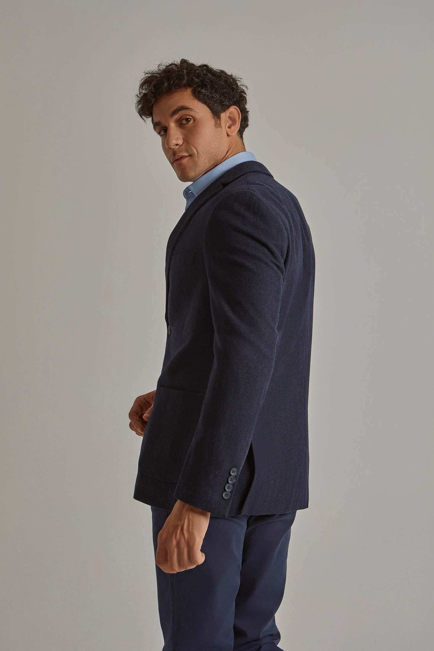 Men Regular Fit Blazer - Blue