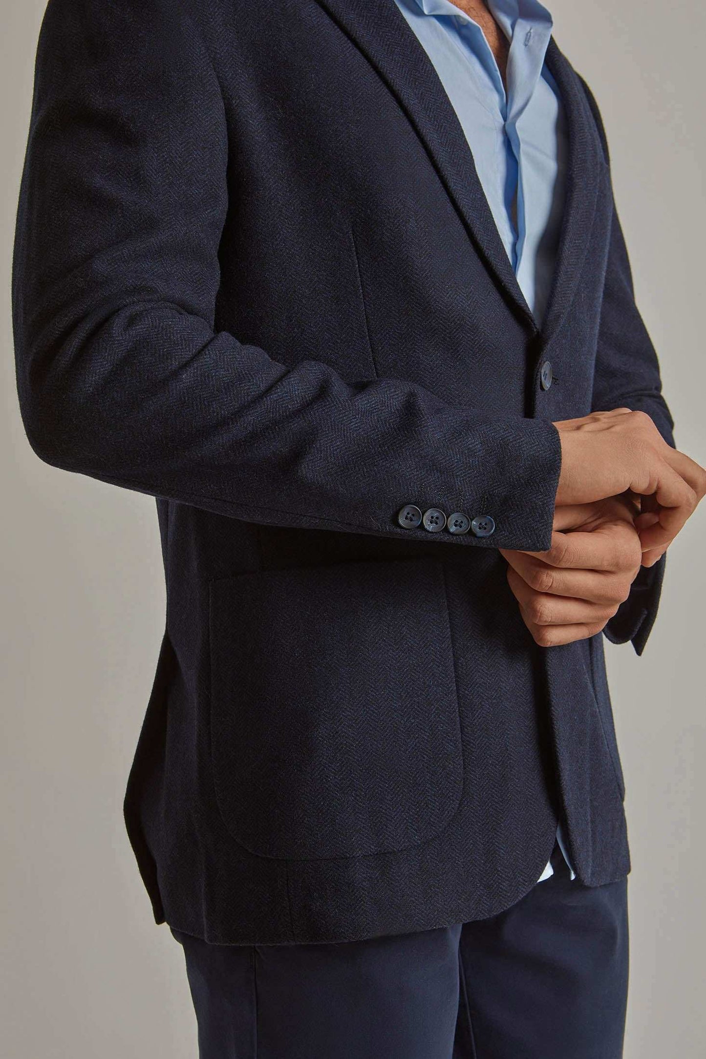 Men Regular Fit Blazer - Blue