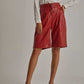 Women Regular Fit Shorts - Red