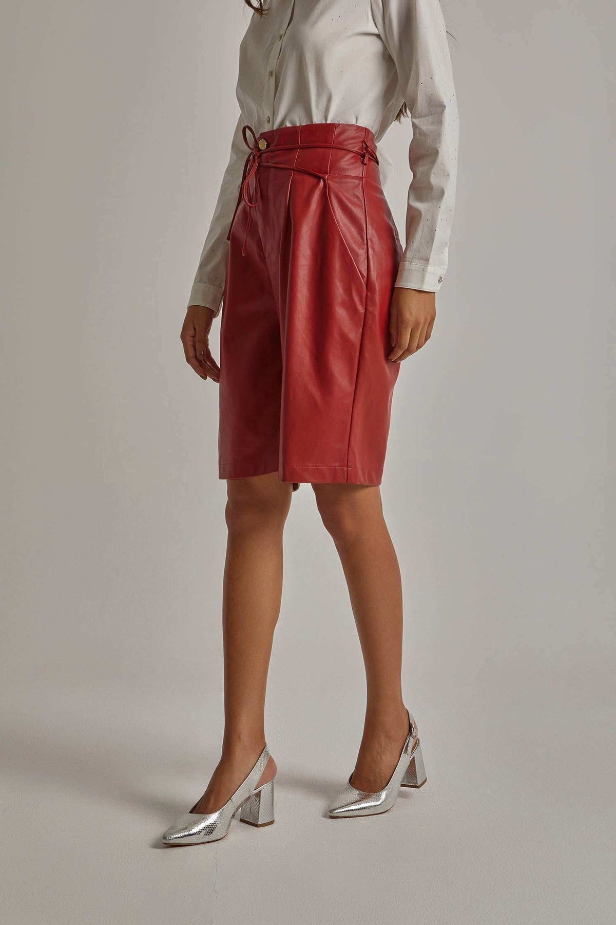 Women Regular Fit Shorts - Red