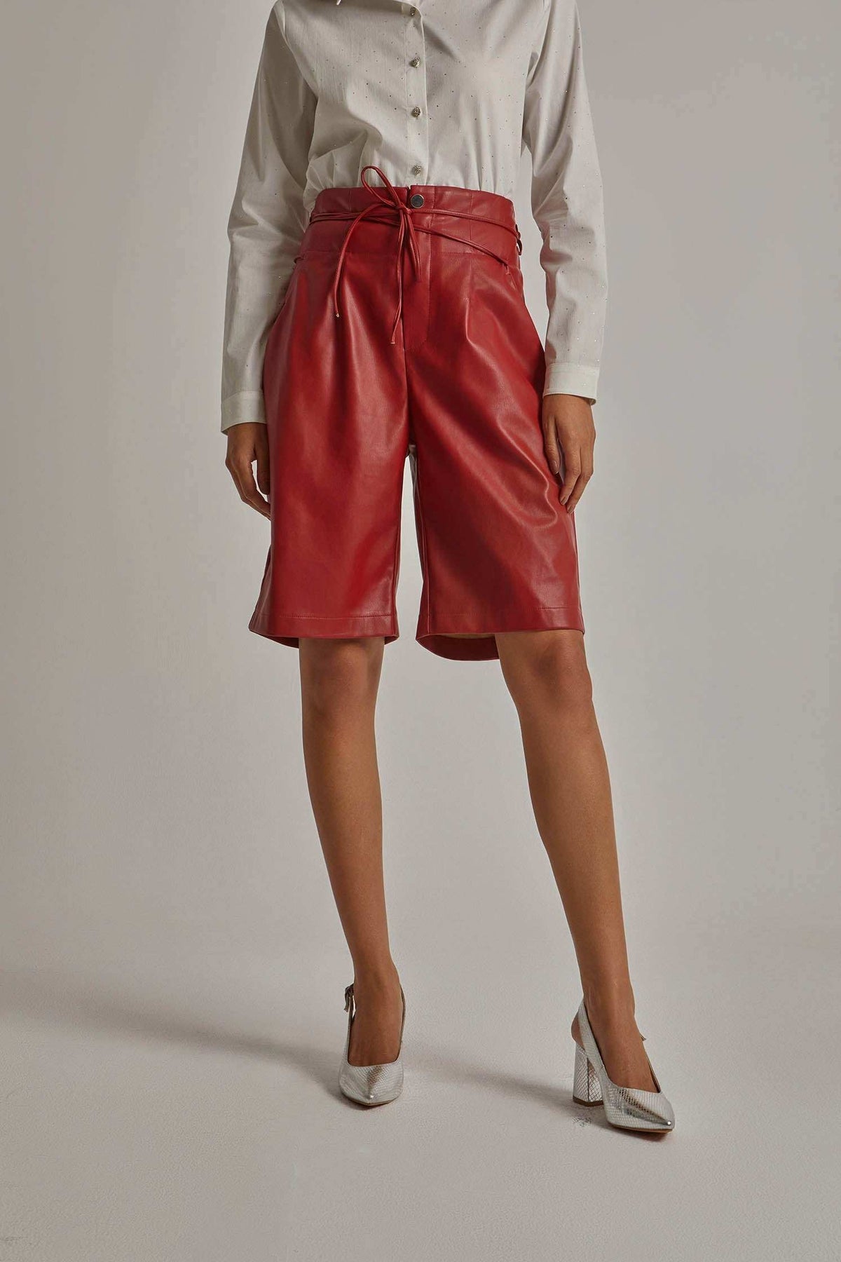 Women Regular Fit Shorts - Red