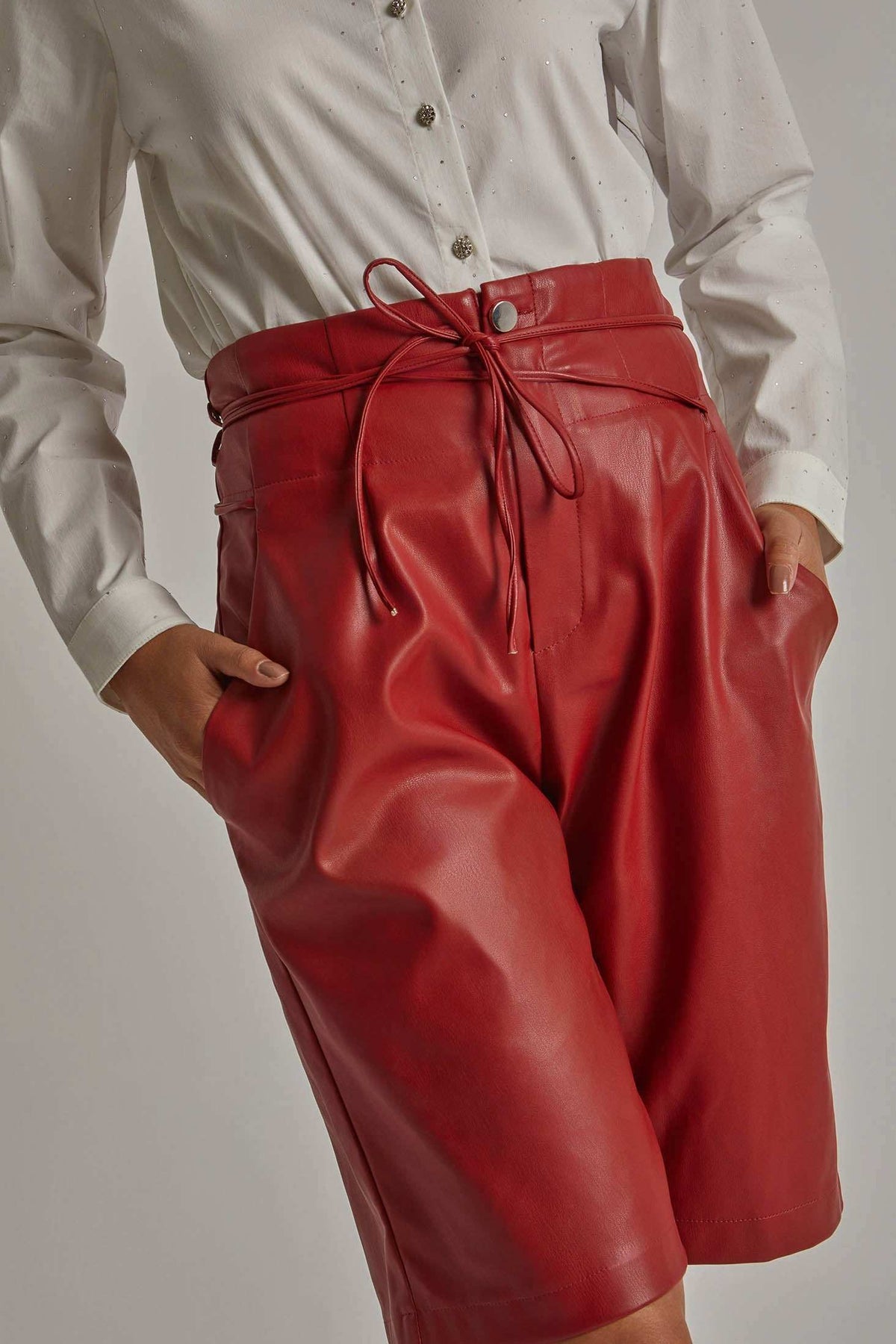 Women Regular Fit Shorts - Red
