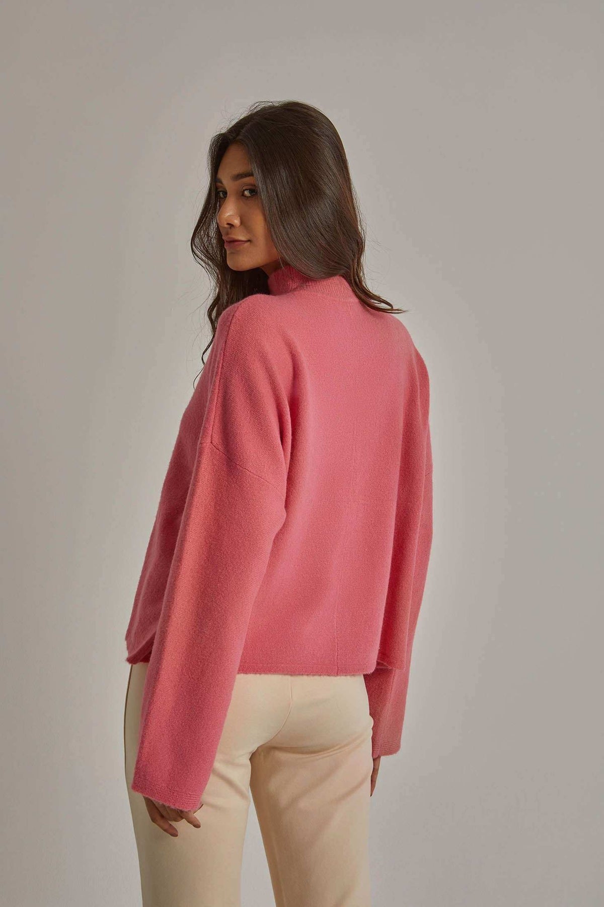 Women Regular Fit Pullover - Pink