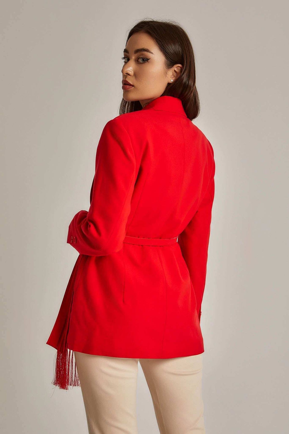 Women Regular Fit Jacket - Red