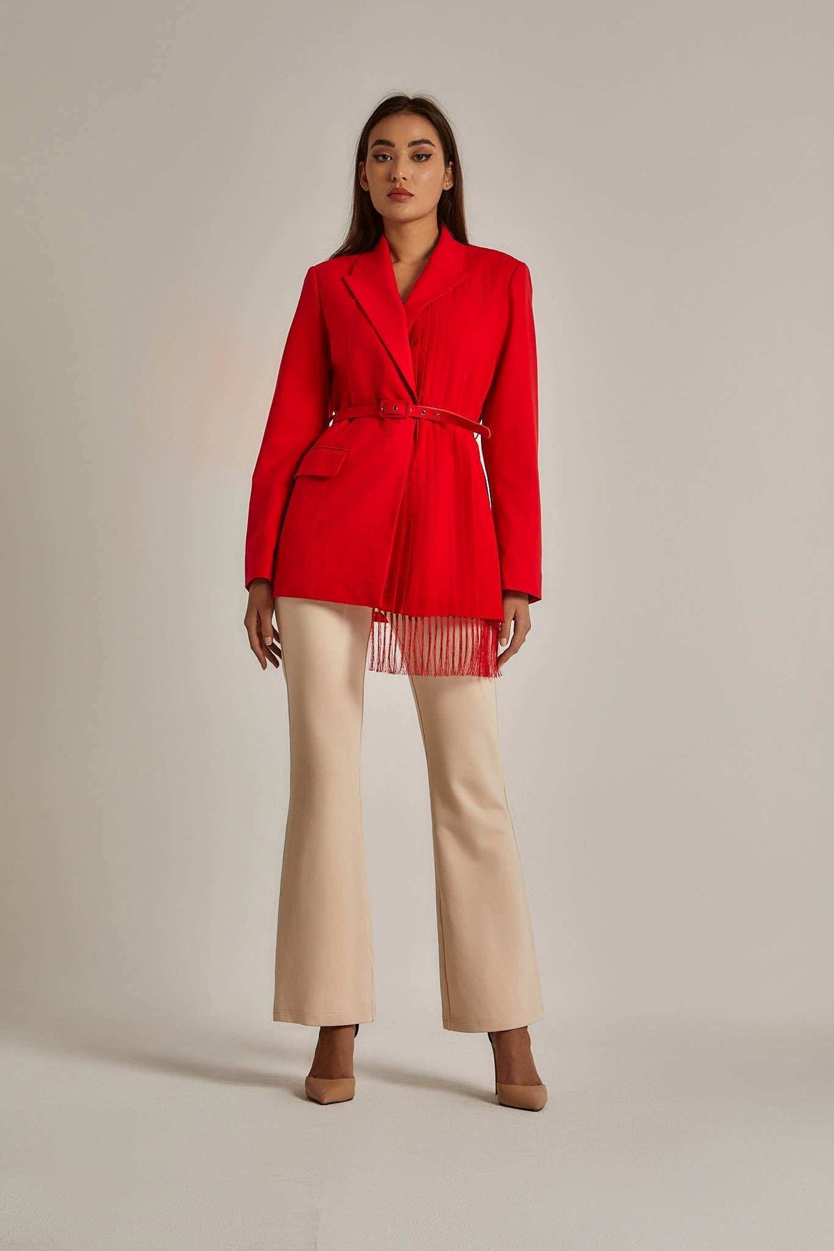 Women Regular Fit Jacket - Red