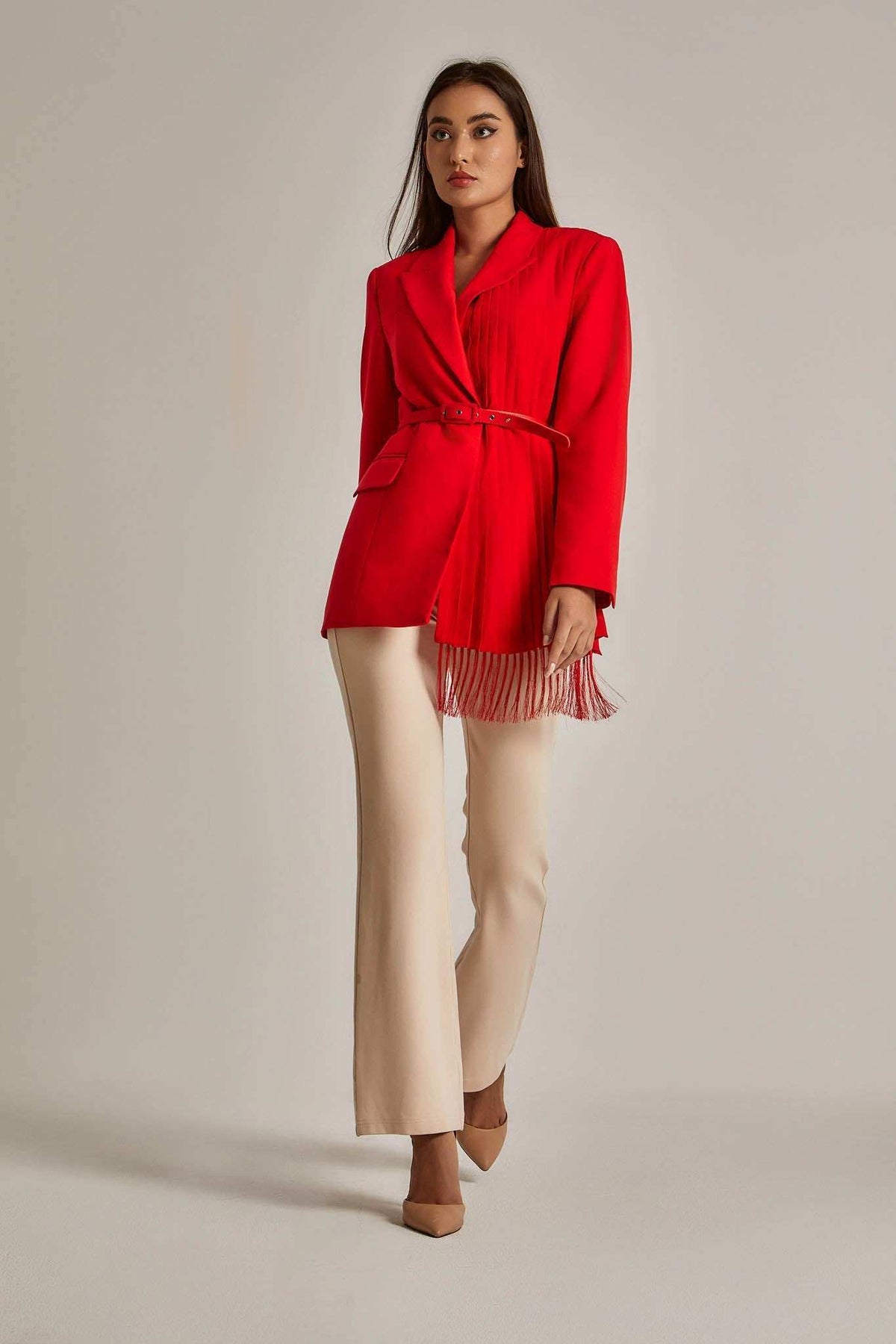Women Regular Fit Jacket - Red