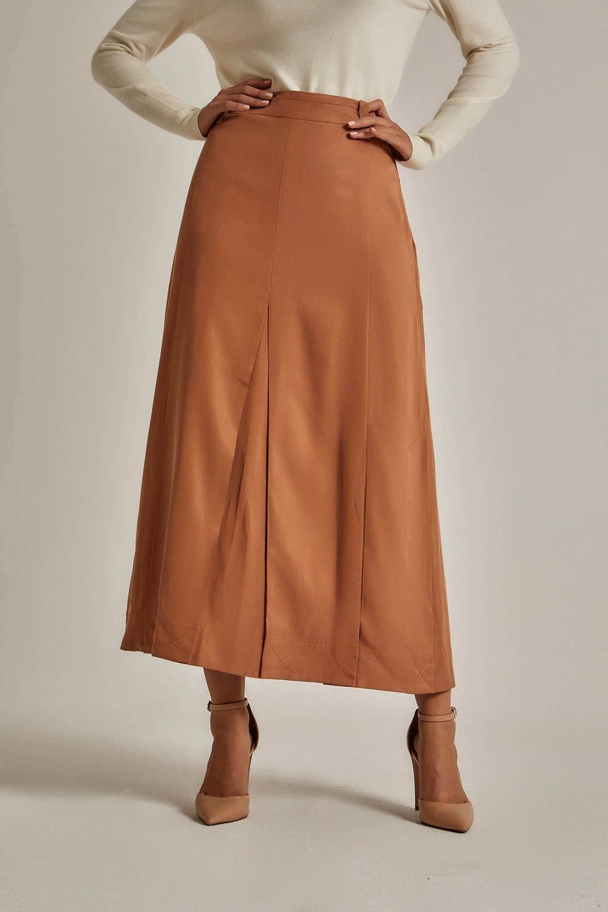 Women Regular Fit Skirt - Brown