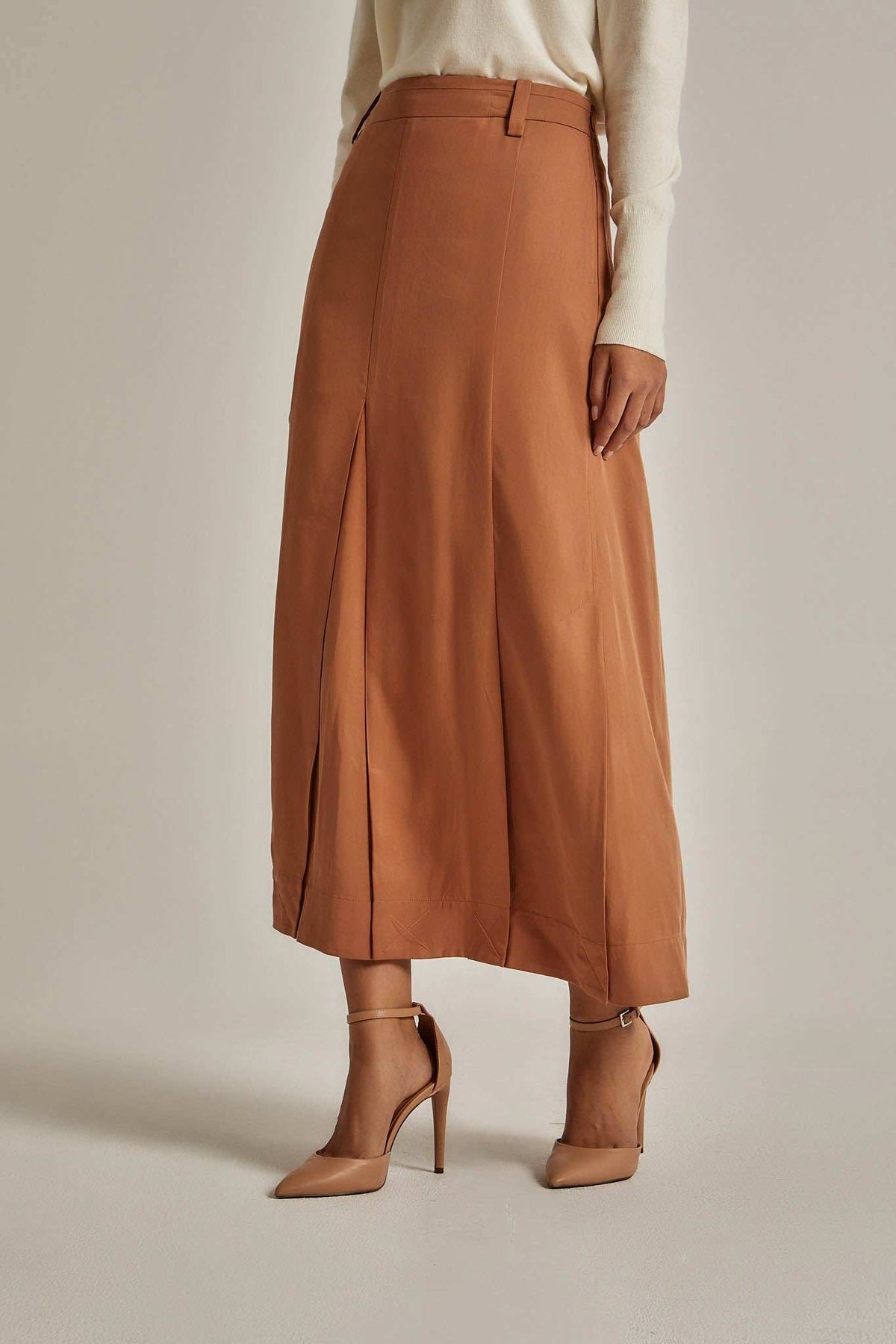 Women Regular Fit Skirt - Brown