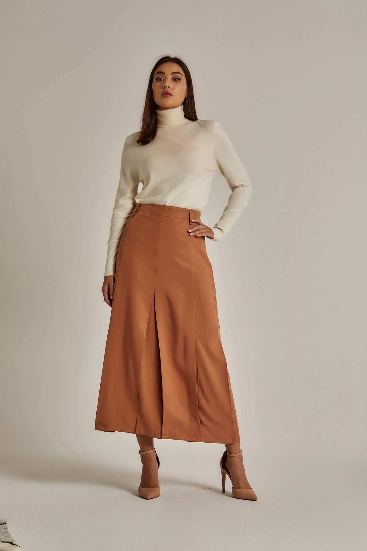 Women Regular Fit Skirt - Brown