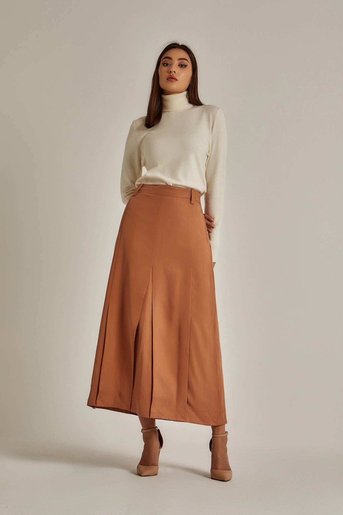 Women Regular Fit Skirt - Brown