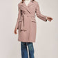 Women Regular Fit Coat - Pink