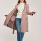 Women Regular Fit Coat - Pink
