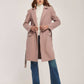 Women Regular Fit Coat - Pink