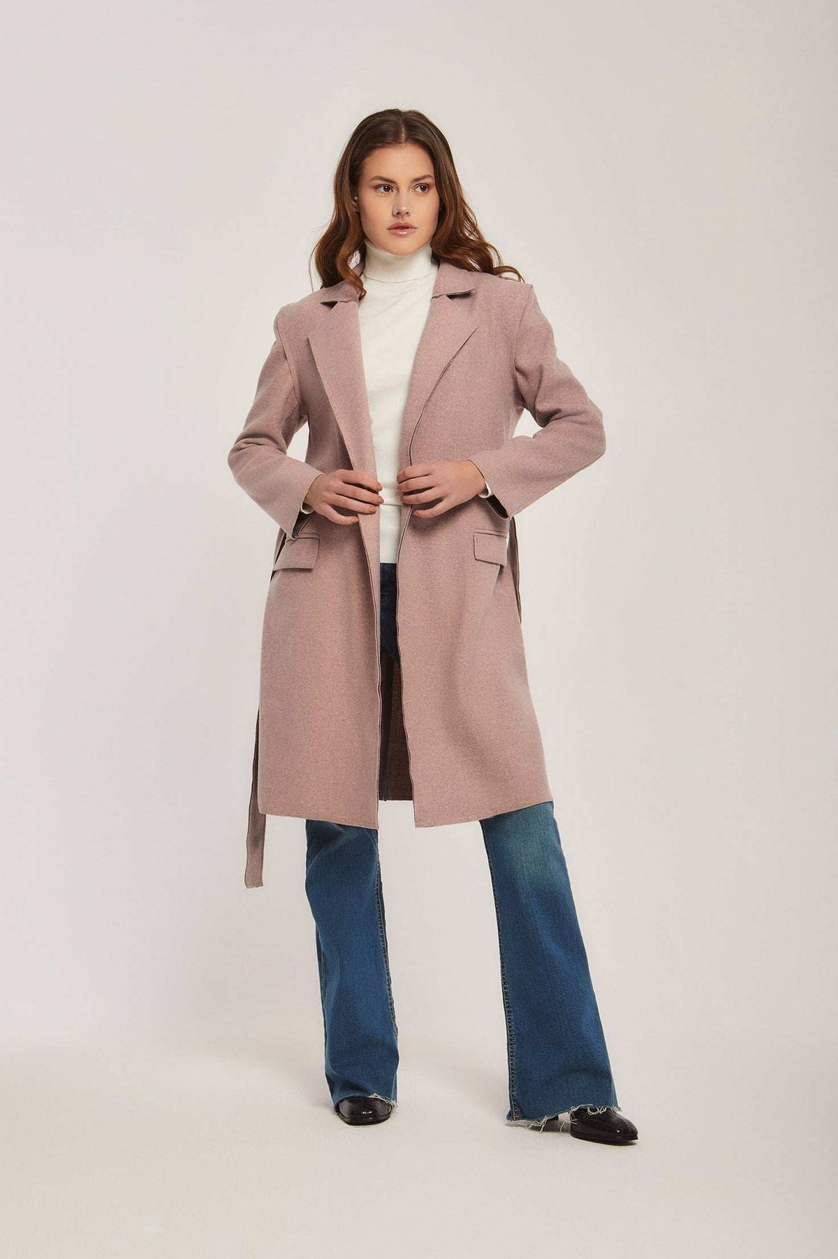 Women Regular Fit Coat - Pink