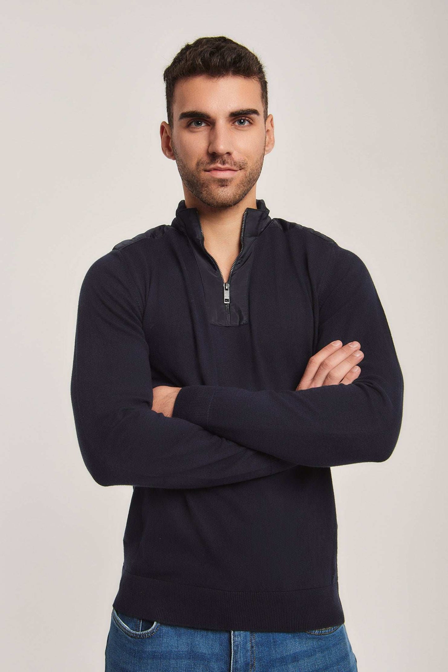 Men Regular Fit Pullover - Navy