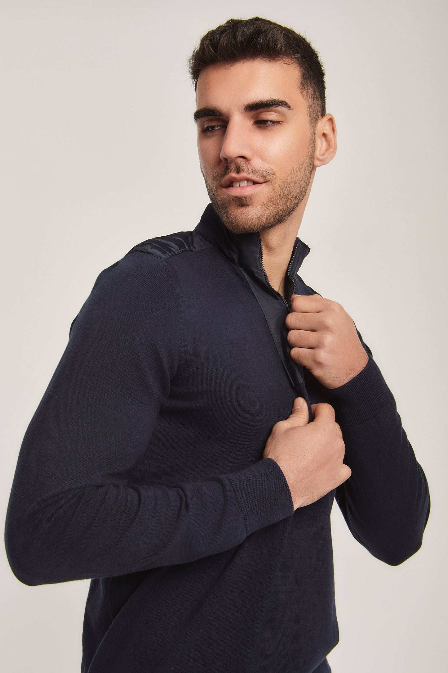 Men Regular Fit Pullover - Navy