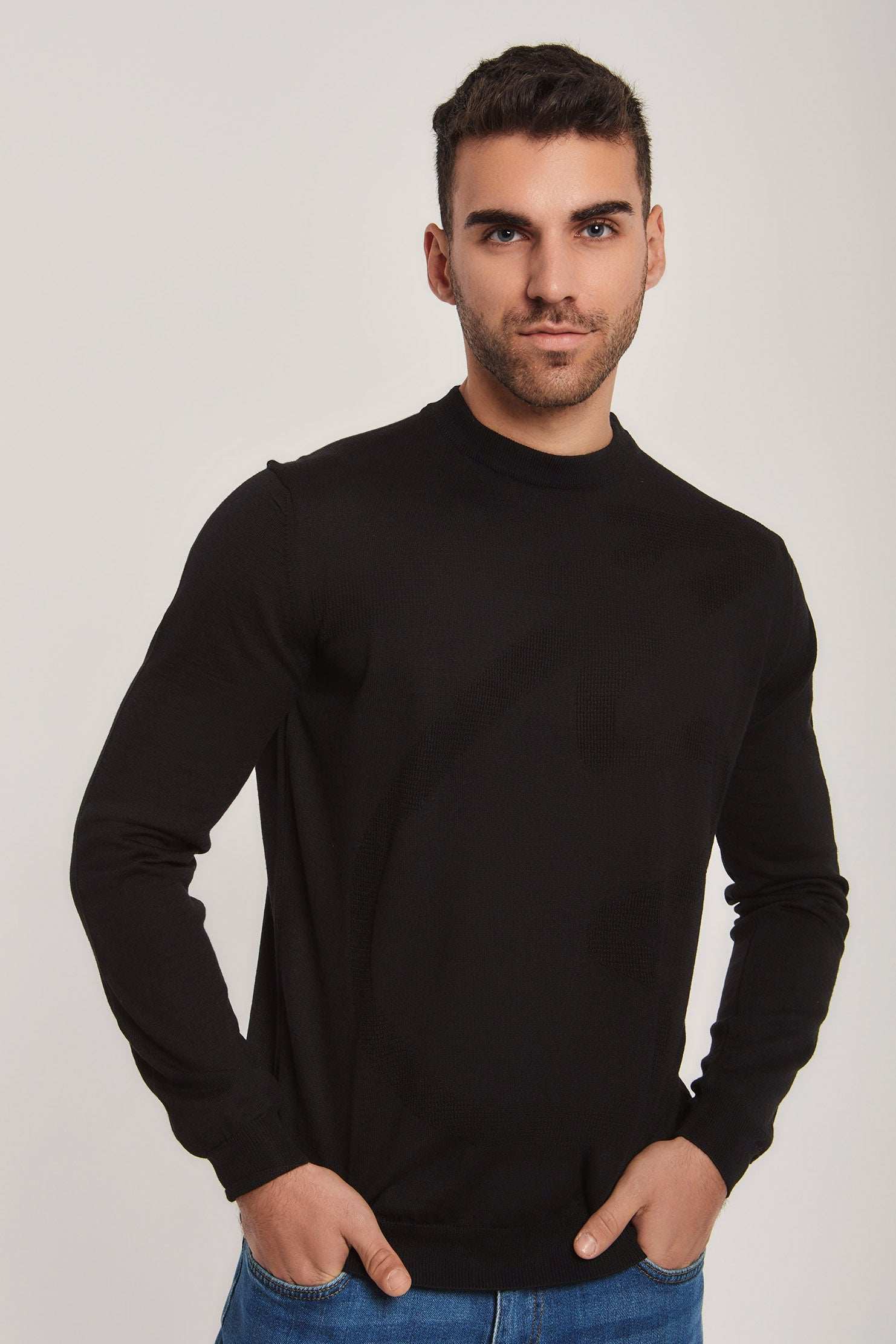 Men Regular Fit Pullover - Black