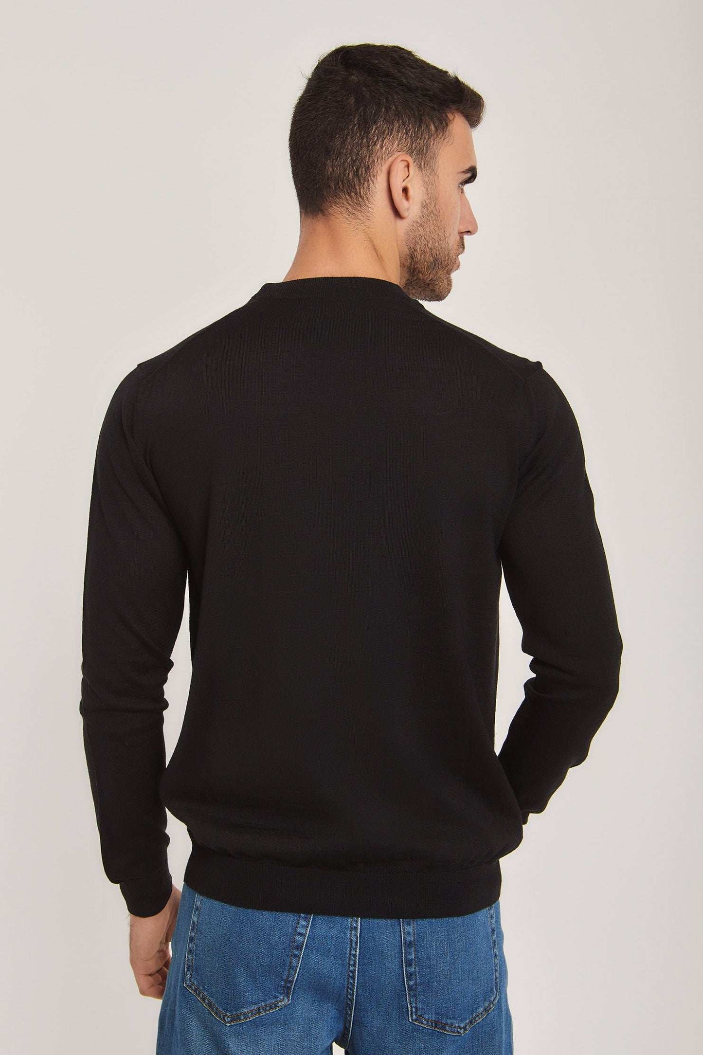Men Regular Fit Pullover - Black