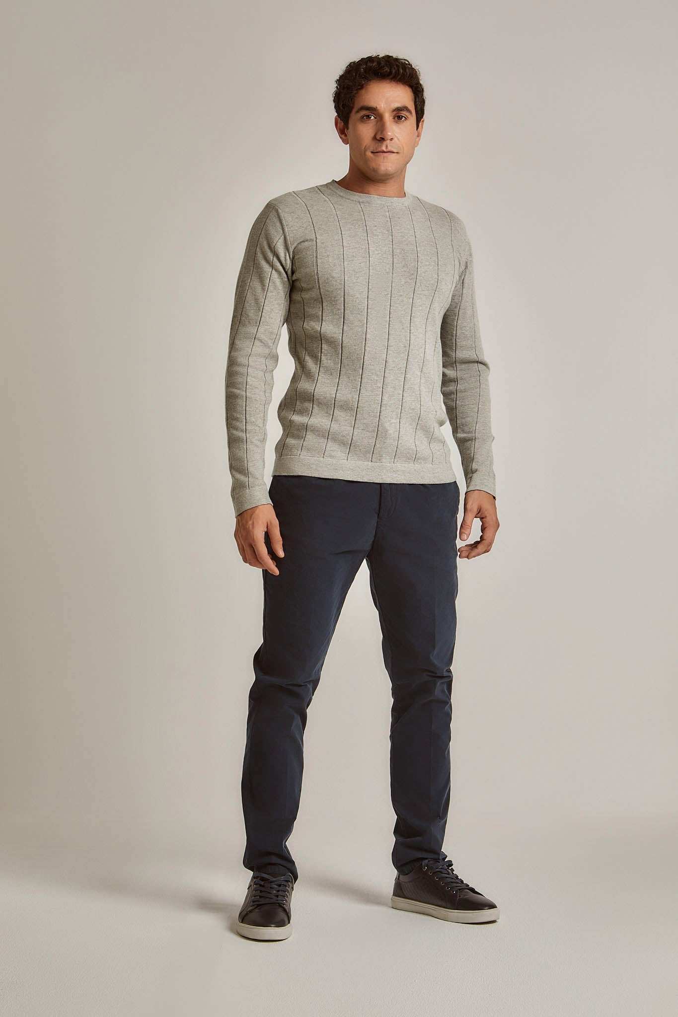 Men Regular Fit Pullover -Grey