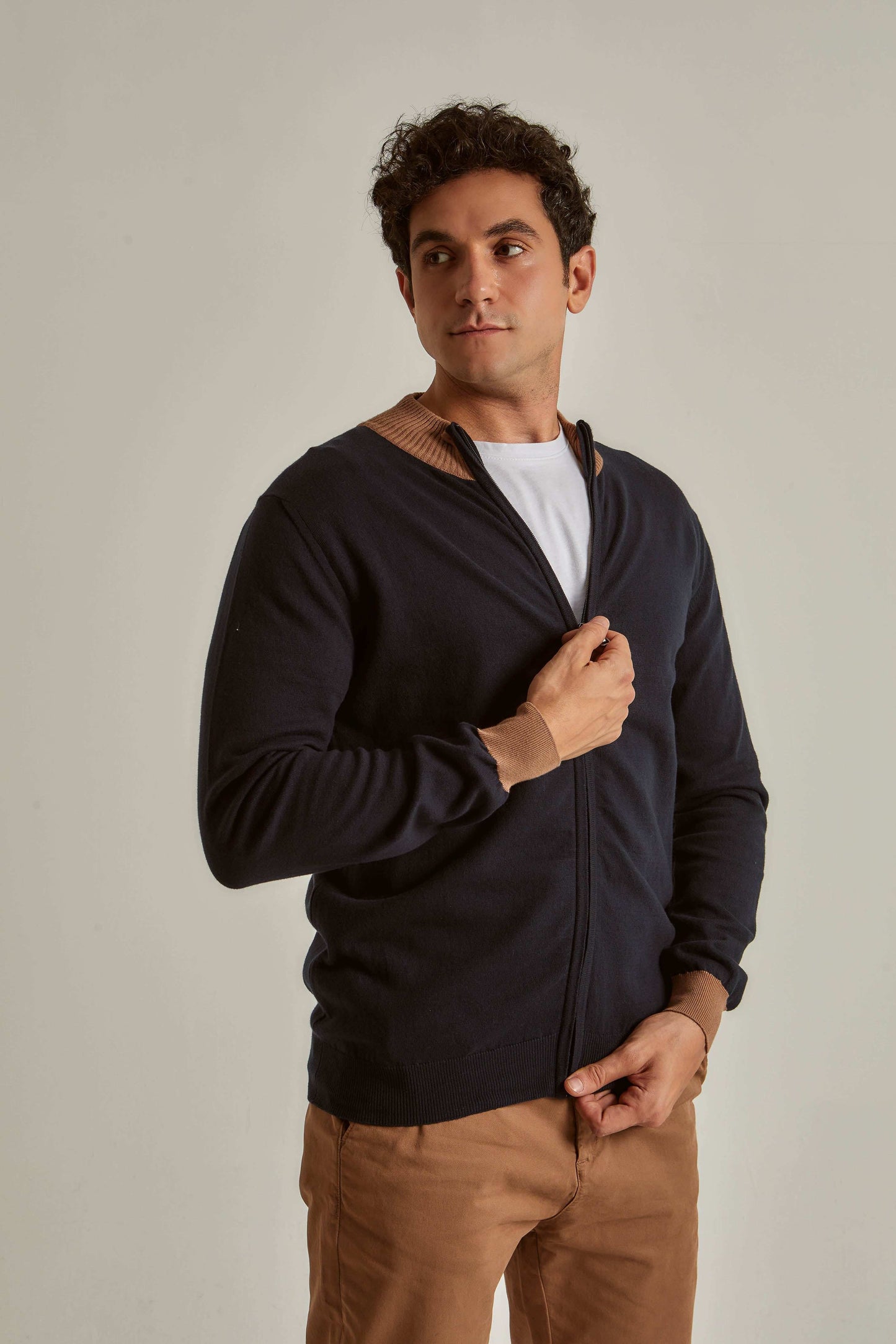 Men Regular Fit Cardigan - Black