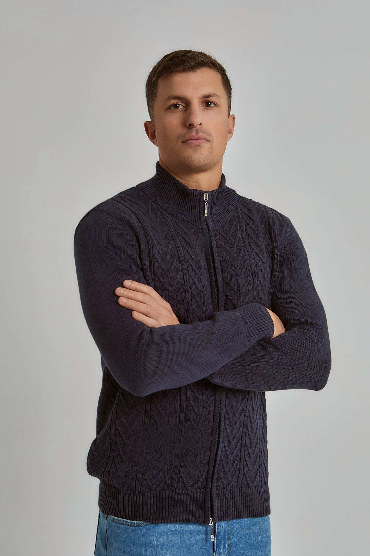 Men Regular Fit Cardigan - Blue