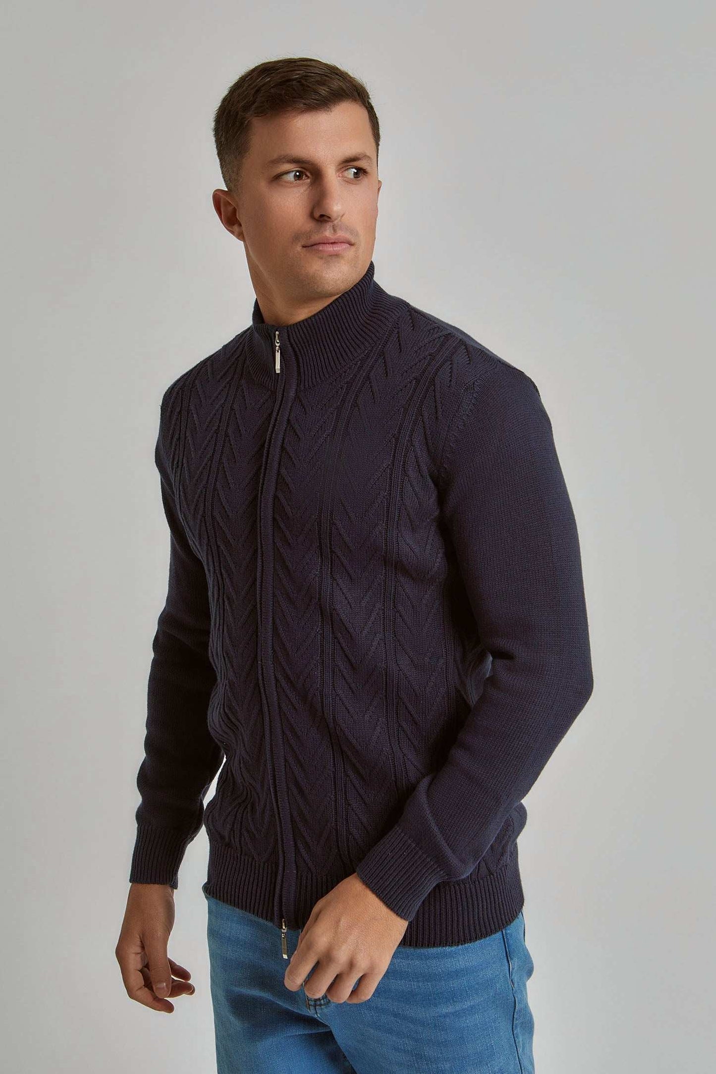Men Regular Fit Cardigan - Blue